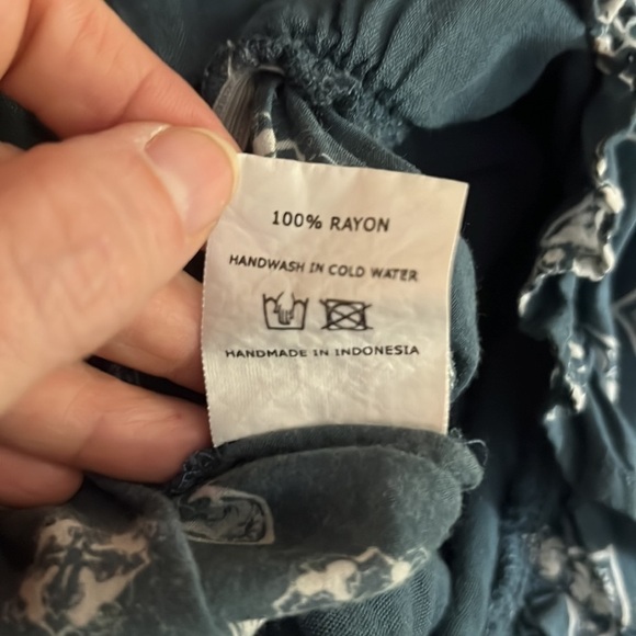 Faithfull the Brand grayish blue patterned romper - Picture 13 of 13